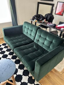 green sofa 2 seater