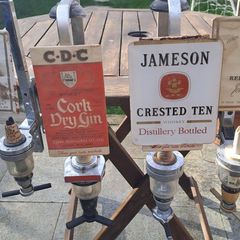 Vintage Irish Whiskey & Gin Optic Pourers & Frames