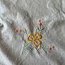 Antique embroidered square table cloth Image 4