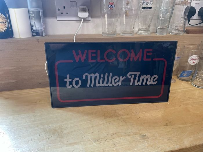 vintage miller pub bar light