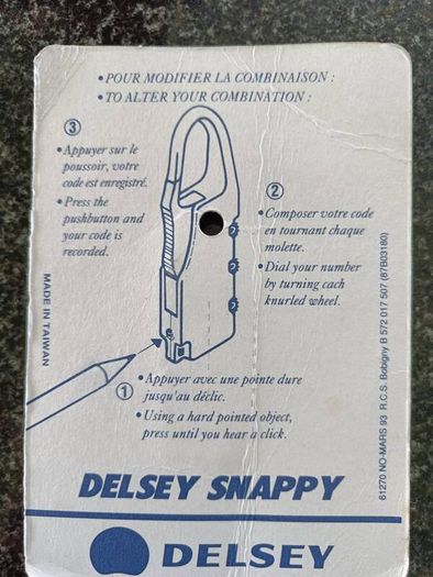 Delsey suitcase locks X 2