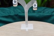 Sterling Silver Thick Chunky Half Hoop Earrings