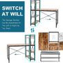 Computer Desk, Writing Desk with 4 Tier DIY Storage Shelves on Left or Right, 120 60 122cm Work Table for Office Living Room, Steel Frame, Industrial (FREE SHIPPING) Image 3