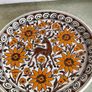 Vintage Greek Floral and Deer Plate by Neofitou Keramik Handmade in Rhodes Image 3