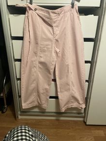 Soft pink cotton twill trousers