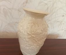 Belleek ivory porcelain vase