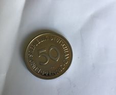 1991 Germany 50 Pfennig coin