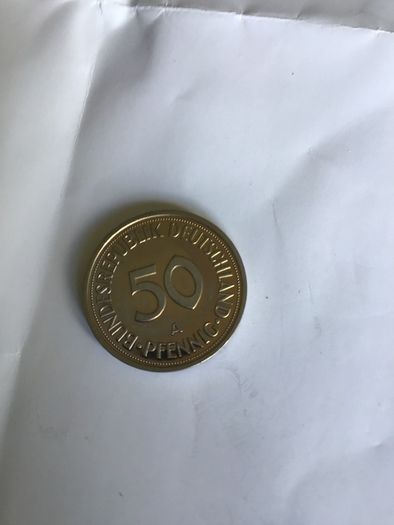 1991 Germany 50 Pfennig coin