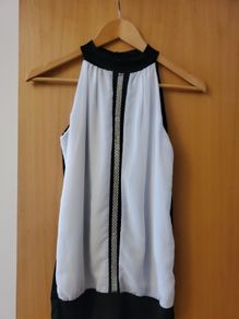 Italian Brand Artigli Black & White Embellished Top