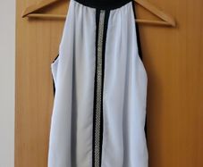 Italian Brand Artigli Black & White Embellished Top