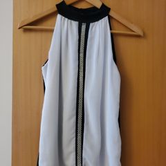 Italian Brand Artigli Black & White Embellished Top
