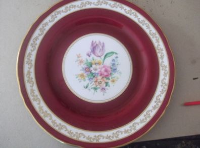2 antique hand painted staffordshire plates