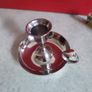 SET OF 2  Silver METAL Chamber Candlestick Candle Holder. Image 6