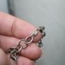 Vintage 925 Sterling Silver Open Heart Clasp Link Chain Bracelet 8,4" Image 5