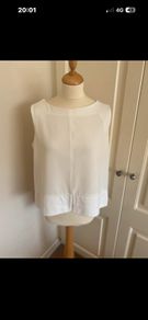 Uterque cream white size 12 top