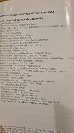 Hidden Conamara. Conamara Faoi Cheilt. Edited By Erin Gibbons. Connemara Press 1991.