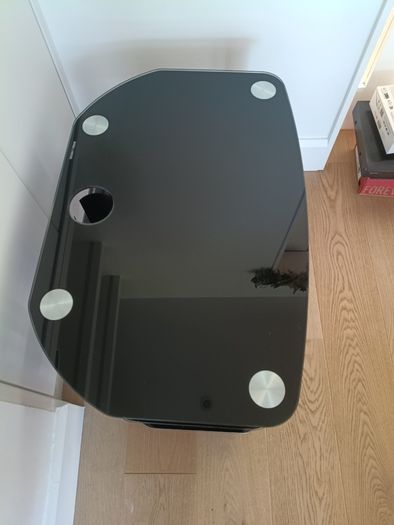Black Glass TV Stand