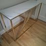 Calabria Modern Console Table Marble and Gold Effect Image 2