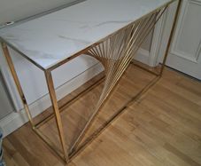 Modern Console Table Marble and Gold Effect