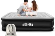 NEW SALE | King Inflatable Air Mattress,Air Bed with Built-in Electric Pump,Double Blow Up Mattress in 3 Mins Self-Inflation/Deflation,Flocked Surface Guest Airbed for Home Portable Camping 203x152x46cm