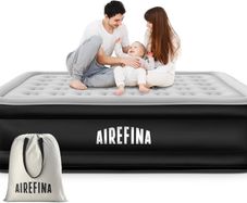 NEW SALE | King Inflatable Air Mattress,Air Bed with Built-in Electric Pump,Double Blow Up Mattress in 3 Mins Self-Inflation/Deflation,Flocked Surface Guest Airbed for Home Portable Camping 203x152x46cm