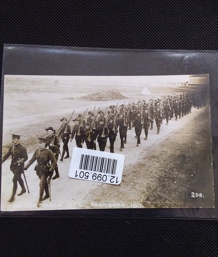 Pre  - WW1 Postcard : O.T.C. Farnboro 1911 , On The March Military Postcard