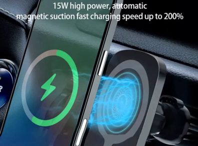 Magnetic MagSafe Wireless Charger Car Air Vent Mount Phone Holder