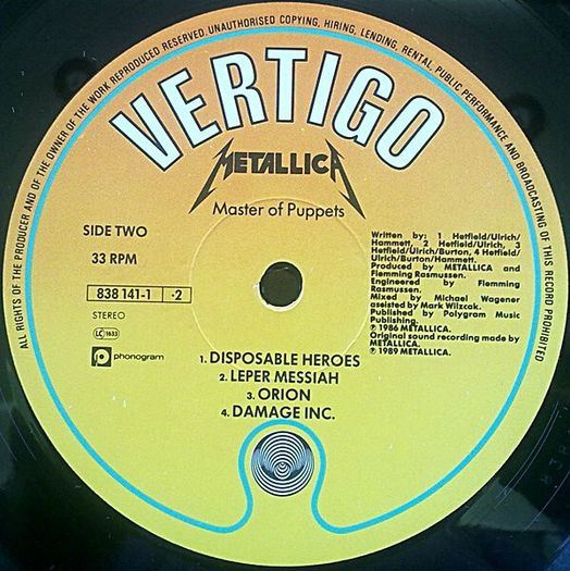 Metallica Master Of Puppets