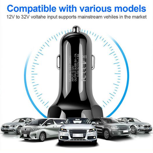 QC 3.0 Car Triple USB Phone Quick Charger 30W (Brand New/Warranty)