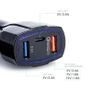 2 X QC 3.0 3 Port Fast Car Mobile Charger (Dual USB-A + Type-C) 35W (Brand New/Warranty) Image 8