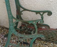 Iron bench sides and back