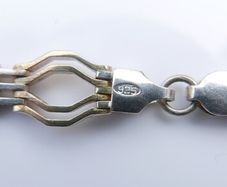 Vintage Sterling Silver 925 Art Deco Bracelet (L-7,5" - 13,24g)