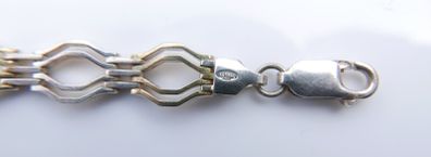 Vintage Sterling Silver 925 Art Deco Bracelet (L-7,5" - 13,24g)