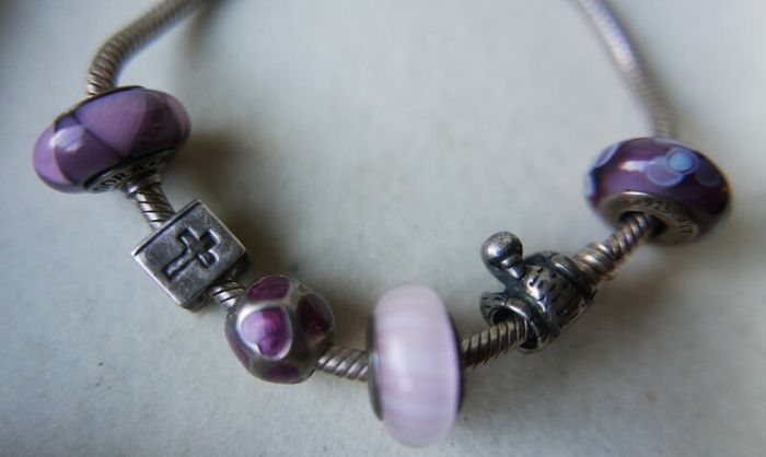 Pandora Charm Bracelet with Assorted Beads