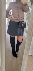 OFFICE black suede Over the Knee (OTK) high boots Sz 7 (Fit 7-8UK) - Rrp 150 (New)