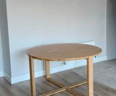 EZ Living solid wood round dining table 160 cm