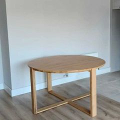 EZ Living solid wood round dining table 160 cm