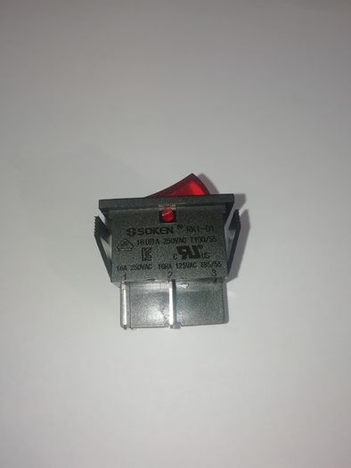 Brand New SOKEN RK1-01 16A/250VAC 4-Pins 2-Positions Rocker Switch Red Light