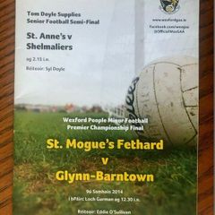 2014 St. Anne's v Shelmaliers - Wexford GAA Senior Football Club Semi-Final Programme