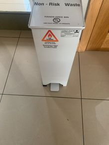 Taltech metal fire retardant bin 20 L
