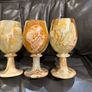6 Hand Carved Natural Afghanistan Jade Goblet. Image 2