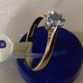 New 18ct White & Yelow Gold Aquamarine Stone Ring Image 2