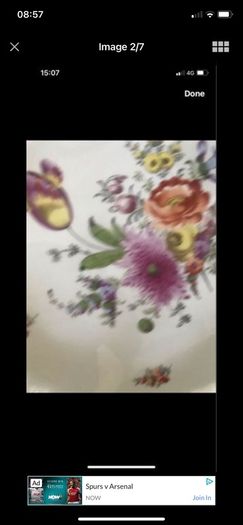 Large Hand painted Meissen Dish