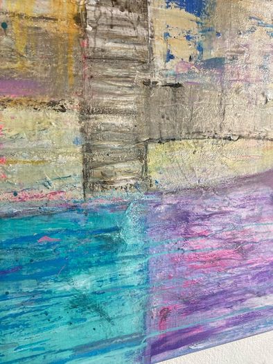 Original Art - Auction - Irish Coastal Aesthetic Original Painting 60cm