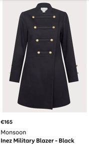 Monsoon Inez Military Blazer Postage Included