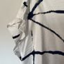Naya white blouse with navy and taupe design Image 3