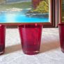 Antique 10 Piece Ruby Red Glasses Collection Image 7