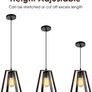 Retro Pendant Ceiling Light E27 Industrial Triangle Metal Light for Kitchen, Bedroom, Living Room, Dining Room (FREE POSTAGE) Image 2