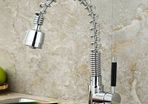 Mixer Kitchen Tap Swivel Pull Out Spray Taps Sink Mixing Spring Neck Chrome