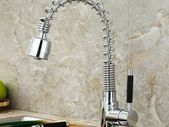 Mixer Kitchen Tap Swivel Pull Out Spray Taps Sink Mixing Spring Neck Chrome